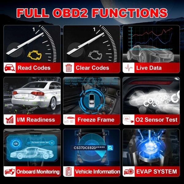 LAUNCH X431 CR300 OBD2 SCANNER CAN Auto Code Reader Diagnostic Tools I/M Engine Battery Tester Lifetime Free Update - Image 2