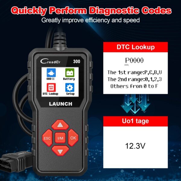 LAUNCH X431 CR300 OBD2 SCANNER CAN Auto Code Reader Diagnostic Tools I/M Engine Battery Tester Lifetime Free Update - Image 6