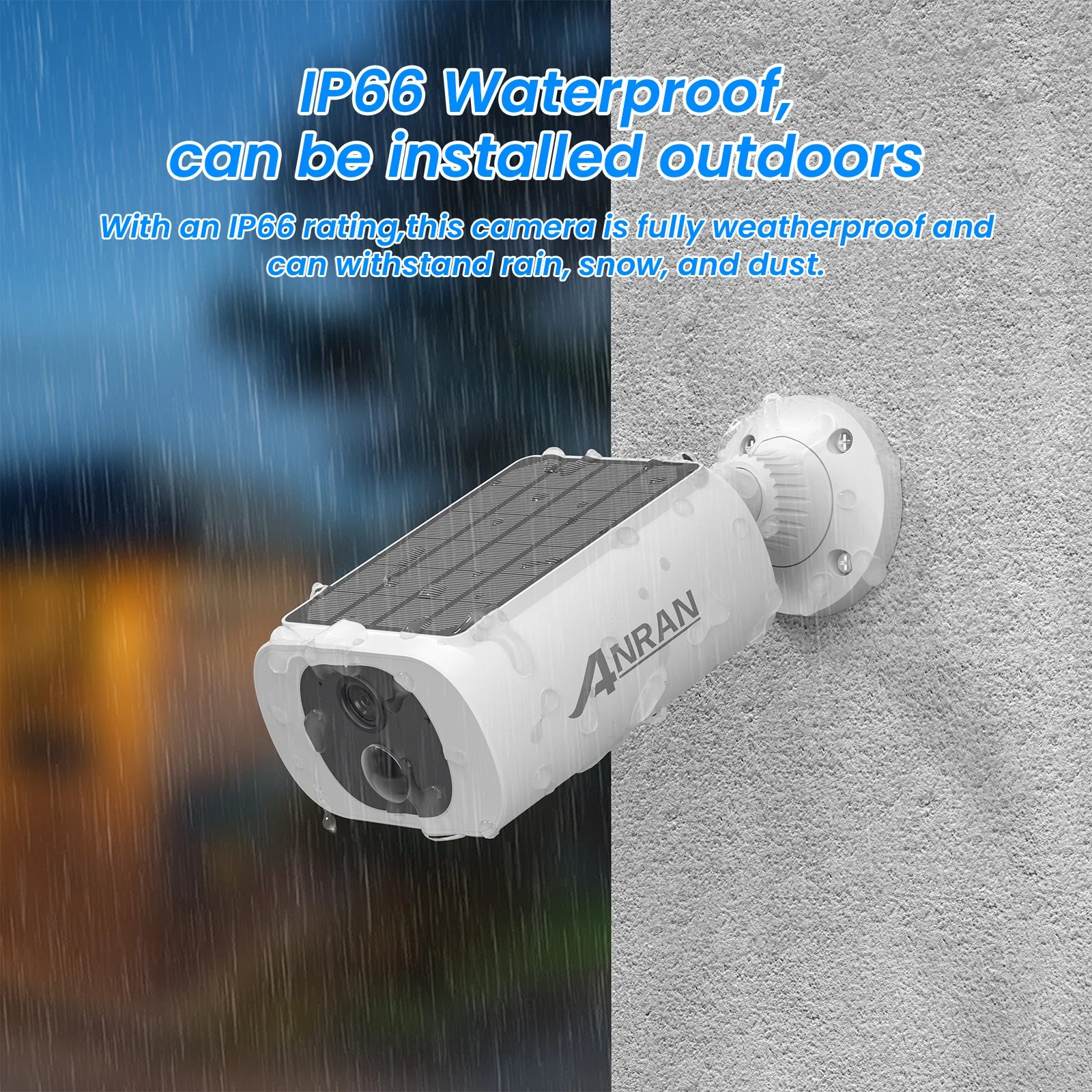 ANRAN 2K Solar Security Camera 3/5MP Outdoor Wireless 2.4G WIFI Camera Battery Cam Floodlight Color Night Vision Can't Add NVR ANRAN 2K Solar Security Camera 3/5MP Outdoor Wireless 2.4G WIFI Camera Battery Cam Floodlight Color Night Vision Can't Add NVR
