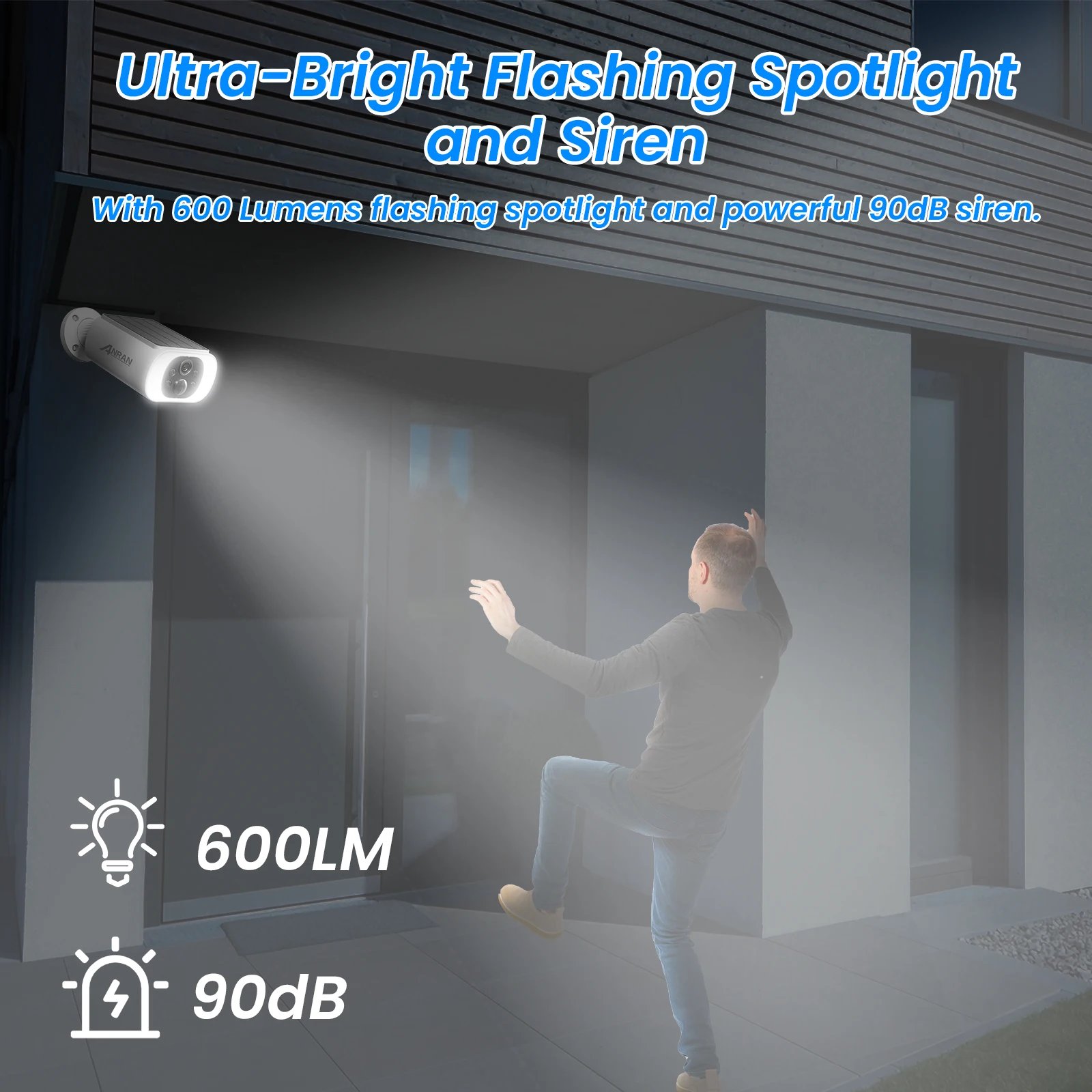 ANRAN 2K Solar Security Camera 3/5MP Outdoor Wireless 2.4G WIFI Camera Battery Cam Floodlight Color Night Vision Can't Add NVR ANRAN 2K Solar Security Camera 3/5MP Outdoor Wireless 2.4G WIFI Camera Battery Cam Floodlight Color Night Vision Can't Add NVR