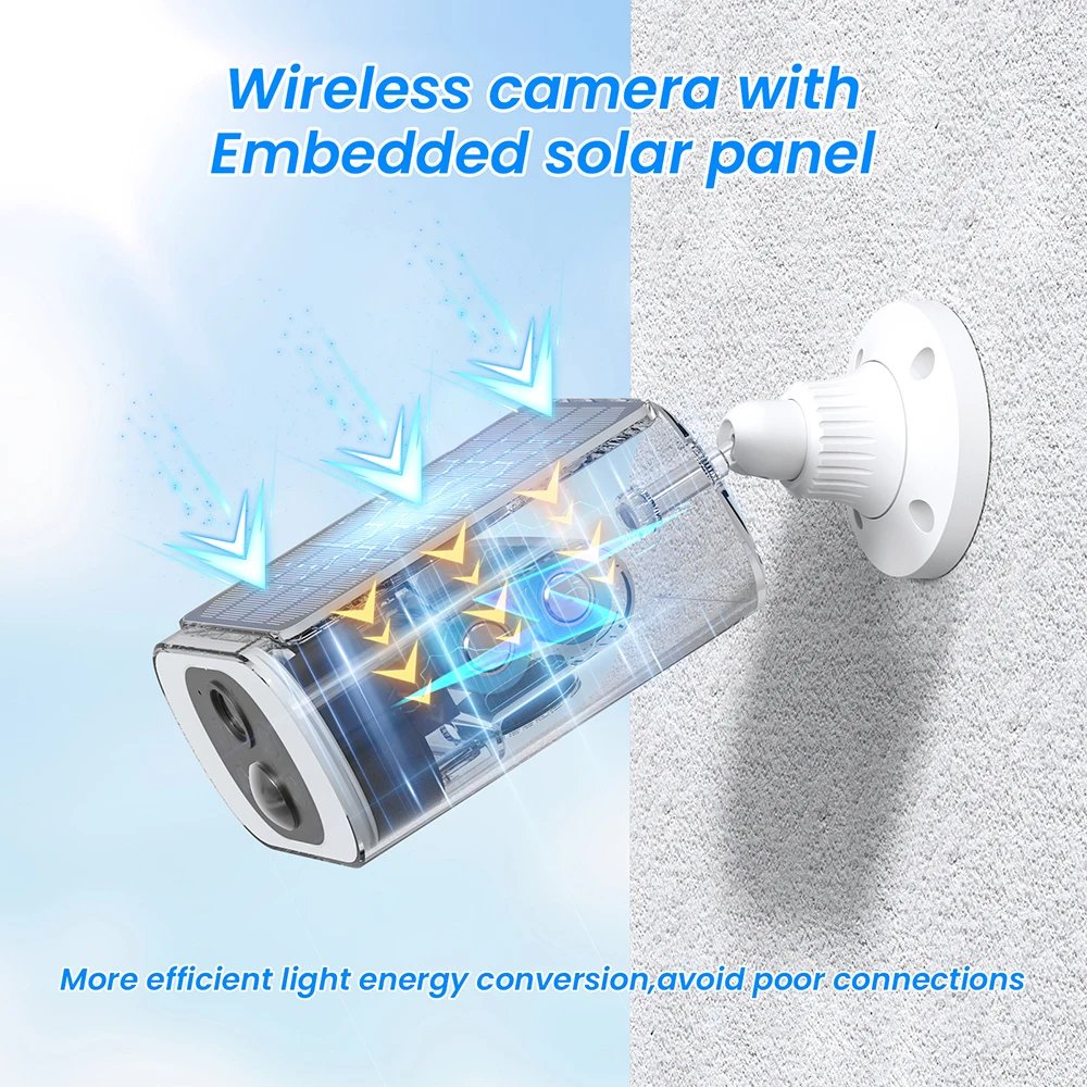 ANRAN 2K Solar Security Camera 3/5MP Outdoor Wireless 2.4G WIFI Camera Battery Cam Floodlight Color Night Vision Can't Add NVR ANRAN 2K Solar Security Camera 3/5MP Outdoor Wireless 2.4G WIFI Camera Battery Cam Floodlight Color Night Vision Can't Add NVR