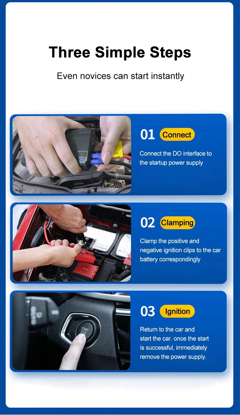 Car Jump Starter Battery Power Bank 600A Portable Emergency Starter Booster 12V Auto Starting Device for Petrol Vehicle Start