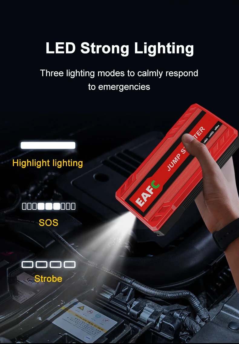 Car Jump Starter Battery Power Bank 600A Portable Emergency Starter Booster 12V Auto Starting Device for Petrol Vehicle Start